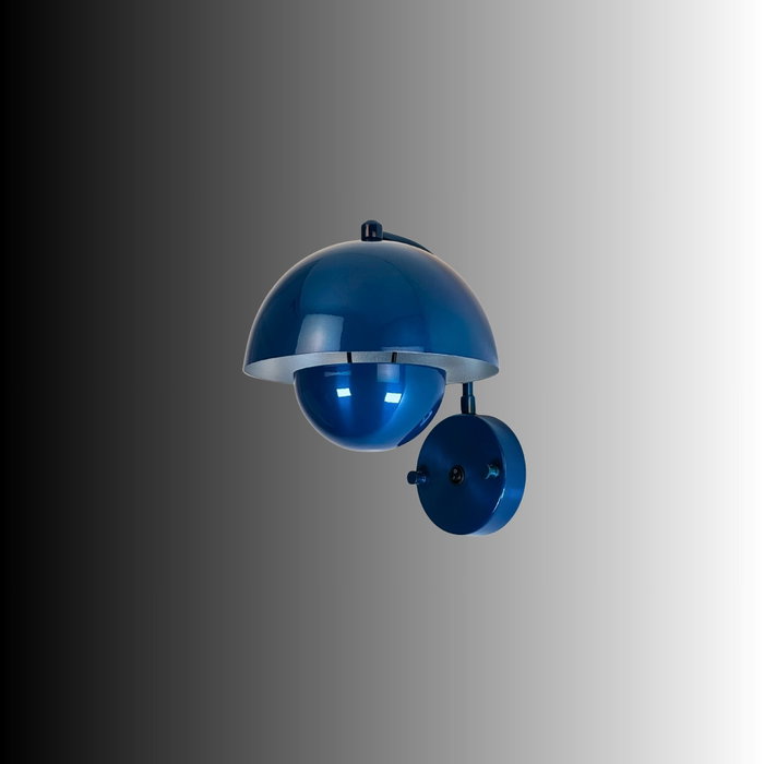 Opviq Lámpara de Pared de Cuerpo Metálico Azul Opviq Lámpara de Pared de Cuerpo Metálico Azul
